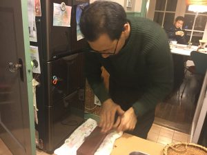 お客様に感謝！包丁研ぎを奉仕してくださいました。